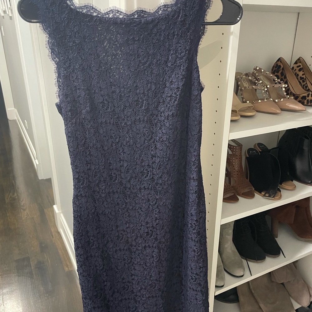 Navy blue lace dress